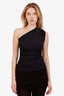 Anine Bing Black Ribbed Knit Off The Shoulder Top Size XS