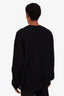 Burberry Navy Logo Linen Cotton Long Sleeve Sweater Size XL Mens
