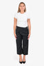R13 Black Stripped 'Crossover' Trousers Size 26