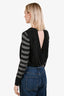 3.1 Phillip Lim Dark Grey Wool Striped Long Sleeve Shirt Size XS