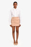 Burberry Pink Cotton Buttoned Mini Skirt Size 2