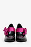 Prada Black Leather Multicoloured Jewel Pink Bow Mary Jane Heels Size 39