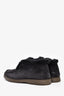 Loro Piana Navy Blue Suede 'Open Walk' Ankle Boot Estimated Size 37