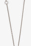 Hermès Silver Chain White Craie 'Cavalier' Necklace