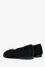 Pre-loved Chanel™ Black Tweed Leather Cap Toe Ballet Flats Size 38C