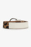 Dolce & Gabbana Leopard/White Leather Belt Size 90