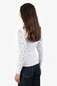Chloe White Knit Metal Ring Geometric Sweater Size S