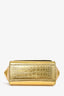 Dolce & Gabbana Gold Croc-Embossed Leather Small My Sicily Top Handle Bag
