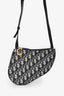 Christian Dior 2019 Navy Blue Oblique Jacquard Saddle Trio Pouch