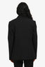 Brunello Cucinelli Black Wool Metallic Lapel Blazer Size 42