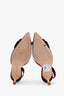 Manolo Blahnik Burgundy Suede Buckle Slingback Heels Size 36