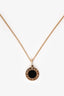 Bvlgari 18K Yellow Gold Onyx Circle Pendant Necklace