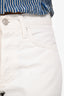 Agolde White Denim Frayed Hem Shorts Size 26