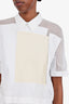 Victoria Beckham White Cotton Wool Bib Detail Shirt Size US 8