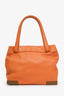 Max Mara Orange Leather Mini Tote Bag