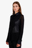 Salvatore Ferragamo Black Sheer Blouse Size 48