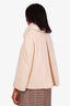 Gucci Beige Wool Blend Faux Fur-trimmed Jacket Size 38