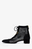 Christian Dior Black Suede Mesh Net Booties Size 39