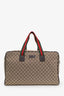 Gucci Beige Monogram Canvas Large Duffle Travel Bag