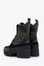 Louis Vuitton Green/Monogram Platform Boots Size 37