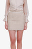 Pre-loved Chanel™ 24B Beige Tweed Sequin CC Mini Skirt Size 36