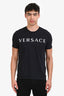 Versace Black Cotton Logo T-Shirt Size S Mens