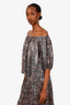 Ba&sh Purple Patterned 'Gustave' Off The Shoulder Top Size S