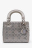 Christian Dior 2019 Beige Satin Crystal Embellished Mini Lady Dior with Strap