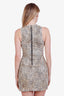 Alexander Wang Beige/Black Denim Leopard Print Sleeveless Mini Dress Size XS
