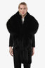 Black/Brown Fox Fur Double Shawl