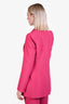 Hebe Studio Pink and Red Satin Blazer Size 42
