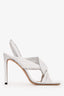 Jimmy Choo White Leather 'Leila' Slingback Heels Size 38