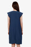 Victoria Victoria Beckham Satin Ruffle Sleeveless Dress Size 8