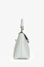 Roger Vivier Light Blue Leather 'Viv Cabas' Top Handle Bag With Strap