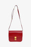 Celine Red Leather Medium Box Bag