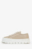 Prada Beige Nylon Double Wheel Sneaker Size 39.5