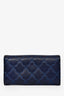 Pre-loved Chanel™ 2012-13 Blue Whipstitch Lambskin Long CC Wallet