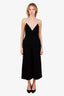 Pre-loved Chanel™ 95P Black CC Halter Neck Jumpsuit with Cropped Jacket Set Size 34