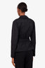 Lida Baday Black Utility Belted Blazer Top Size 8