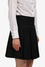 Burberry Black Logo Embroidered Pleated Mini Skirt Size 14 Kids