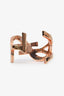 Saint Laurent Rose Gold Tone Monogramme Twist Cuff Bracelet
