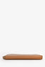 Gucci Brown Leather Embossed Logo Zip Around Wristlet Wallet