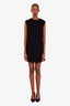 Gucci Black Sleeveless Embroidered Detail Mini Dress Size 42