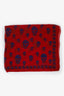 Alexander McQueen Red Silk Skull Print Scarf
