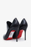 Christian Louboutin Black Leather Cut Out Ankle Boots Size 36