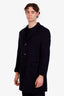 Manteau bleu marine personnalisé Loro Piana en laine/cachemire, à simple boutonnage, taille 50 homme