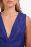 Zimmermann Purple Silk Linen Sleeveless Ruched Mini Dress Size 2