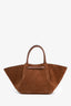 Demellier Brown Suede The Midi New York Top Handle Bag