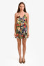 Alice & Olivia Blue/Red Floral Mini Slip Dress Size S