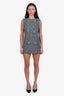 Gucci Grey Wool Sleeveless Buttoned Mini Dress Size 40
